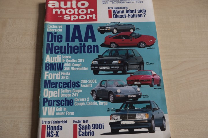 Deckblatt Auto Motor und Sport (14/1989)